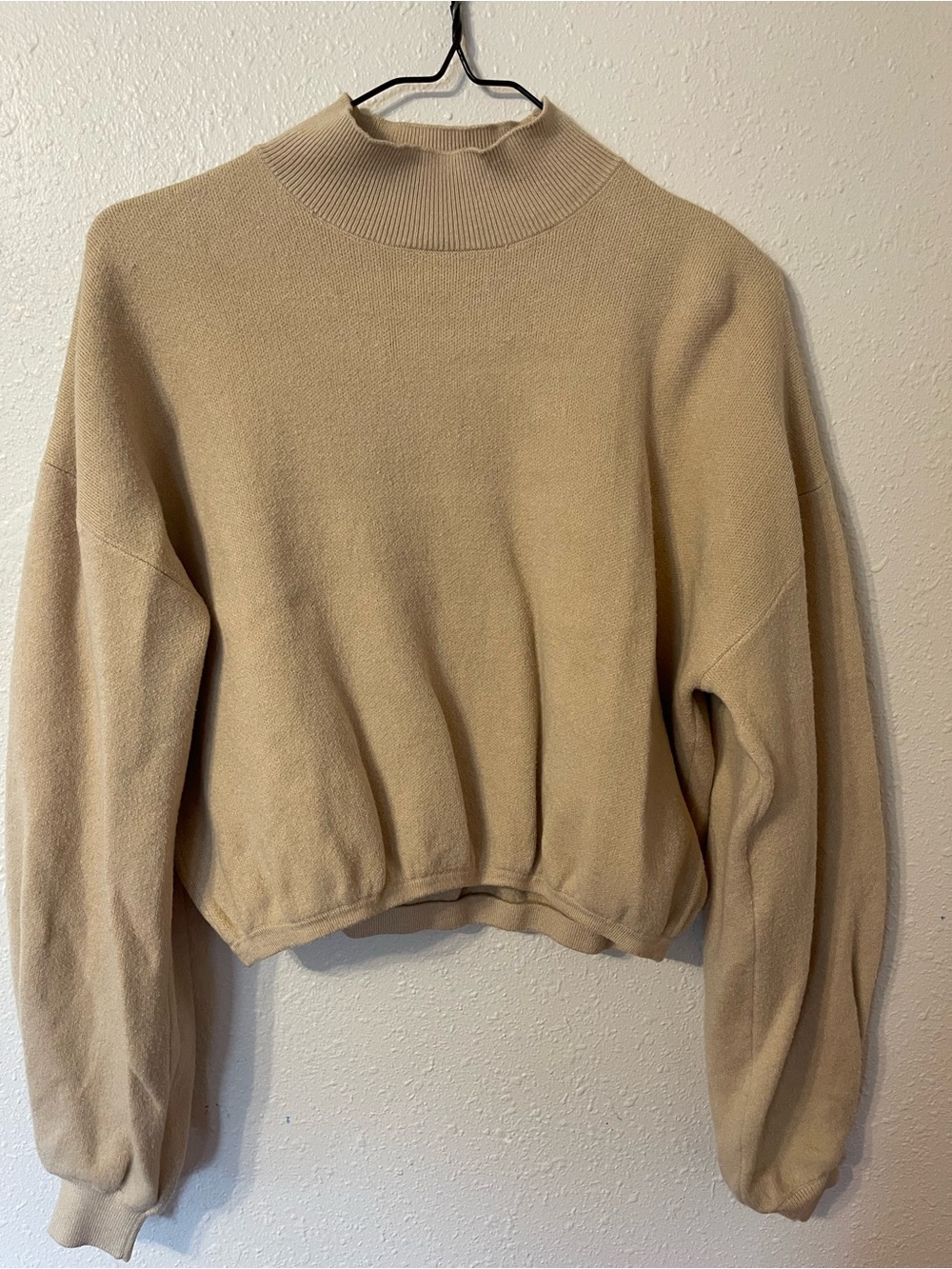 Scoop mock neck sweater
